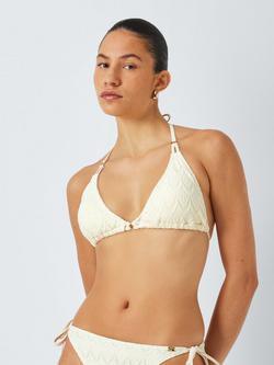 AND/OR Solait Triangle Bikini Top, Ivory, Ivory