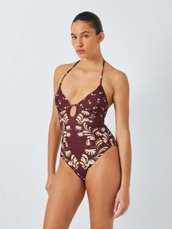 AND/OR Paloma Keyhole Swimsuit, Brown, Brown