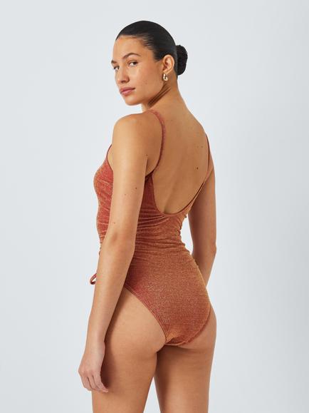 AND/OR Lurex Swimsuit, Deep Red - view 2, Deep Red