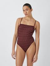 AND/OR Solait Low Back Swimsuit, Brown