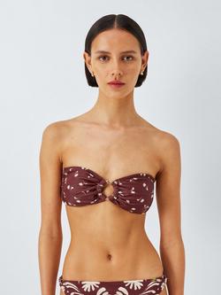AND/OR Paloma Bandeau Bikini Top, Chocolate, Chocolate