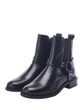 Moda in Pelle Palanne Leather Ring Detail Chelsea Boots, Black