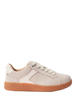 Moda in Pelle Allette Suede Colour Block Trainers, Beige