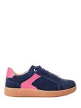 Moda in Pelle Allette Suede Colour Block Trainers, Navy