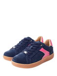 Moda in Pelle Allette Suede Colour Block Trainers, Navy