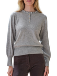 Pure Collection Frill Pure Cashmere Jumper, Heather Dove