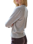 Pure Collection Frill Pure Cashmere Jumper, Heather Dove