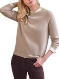 Pure Collection Lofty Raglan Sleeve Pure Cashmere Jumper, Haze