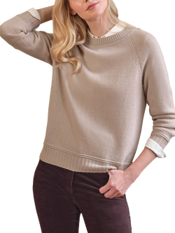 Pure Collection Lofty Raglan Sleeve Pure Cashmere Jumper, Haze