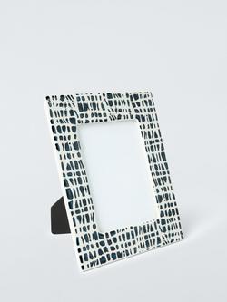 John Lewis Ceramic Dash Texture Photo Frame, Navy, Navy