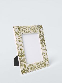 John Lewis Ceramic Floral Texture Photo Frame, Green, Green