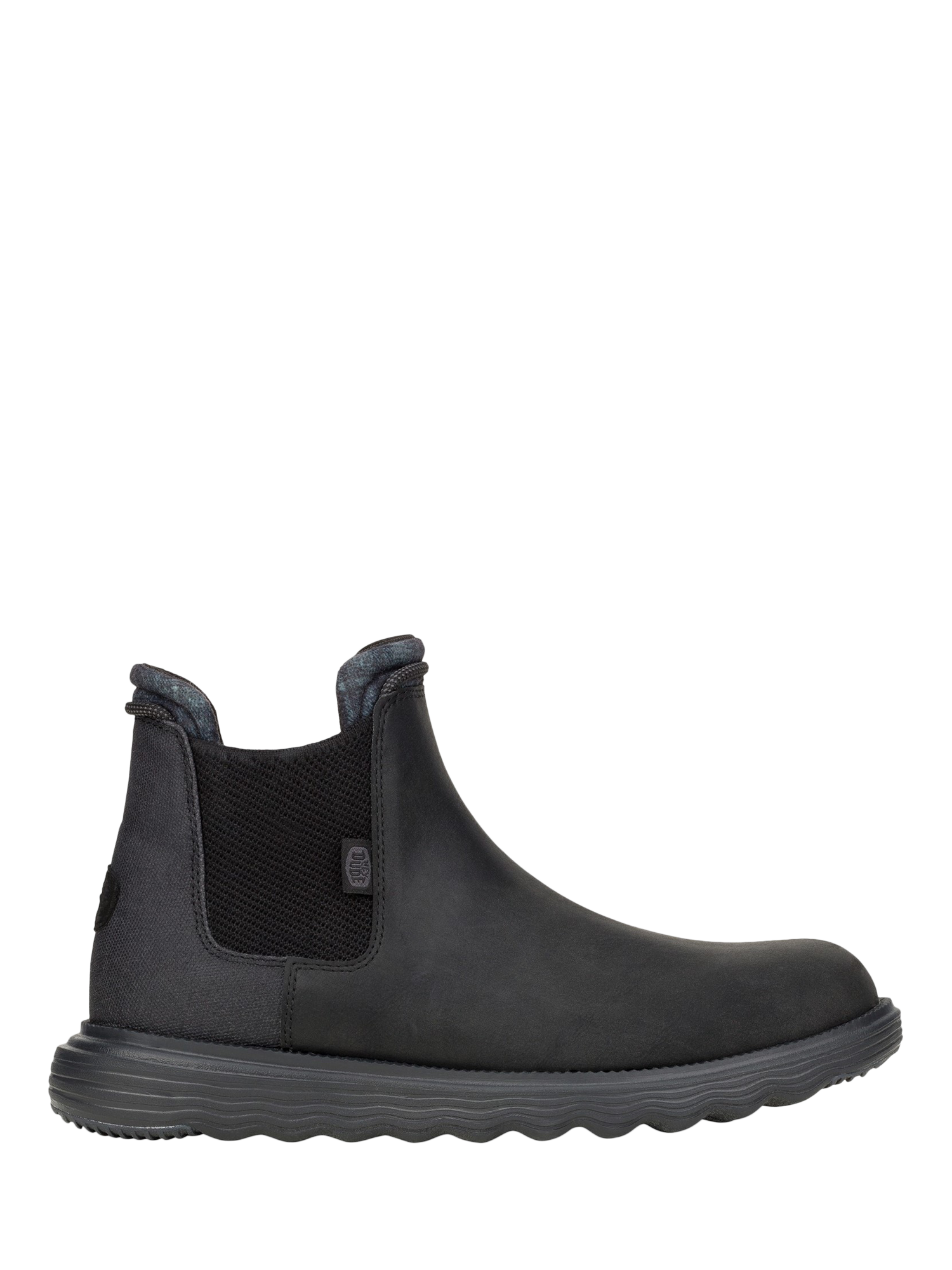 Product image 1 of 5, which shows Hey Dude Branson Classic Water Repellent Chelsea Boots, Black, 7