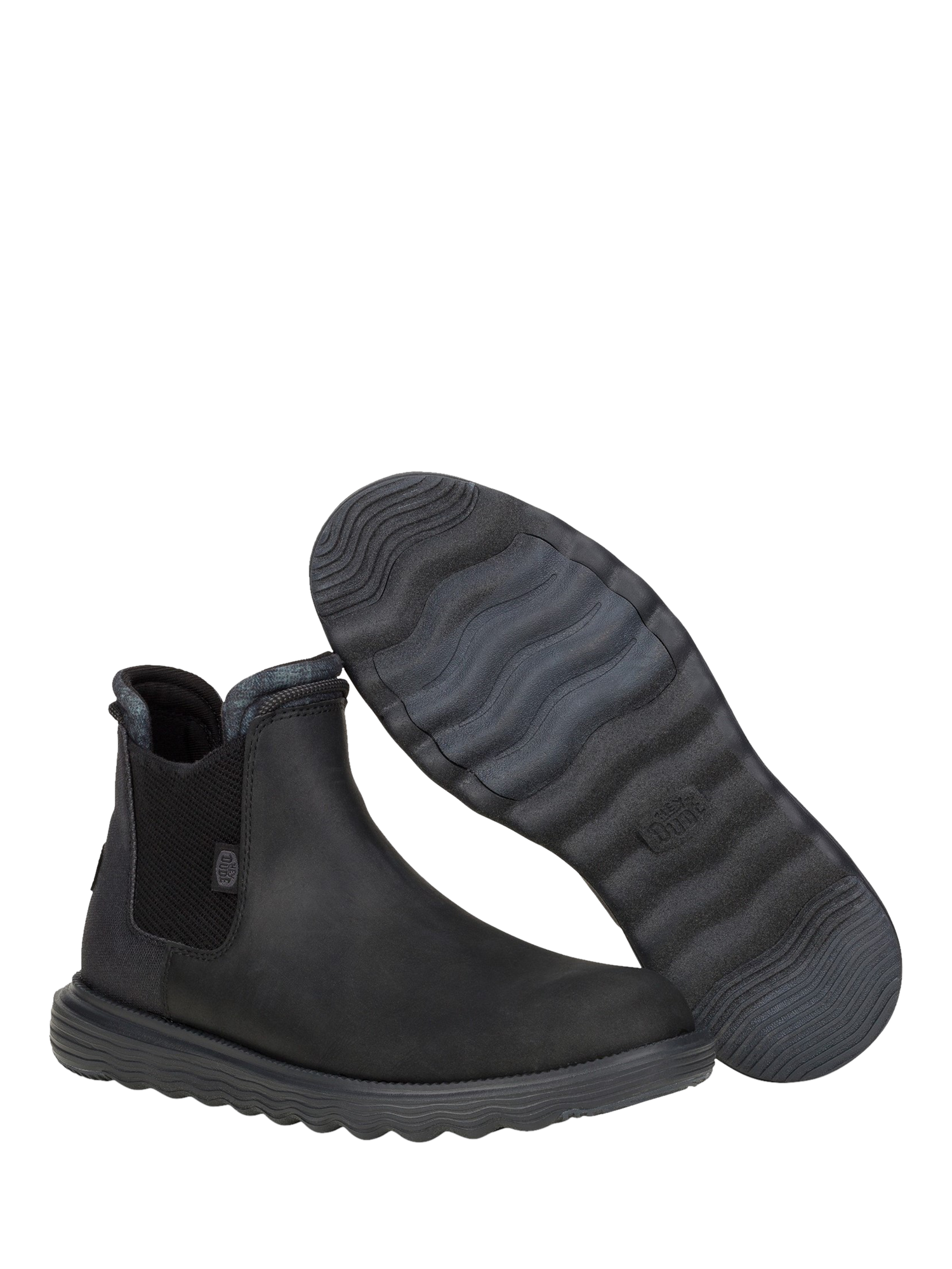 Product image 4 of 5, which shows Hey Dude Branson Classic Water Repellent Chelsea Boots, Black, 7