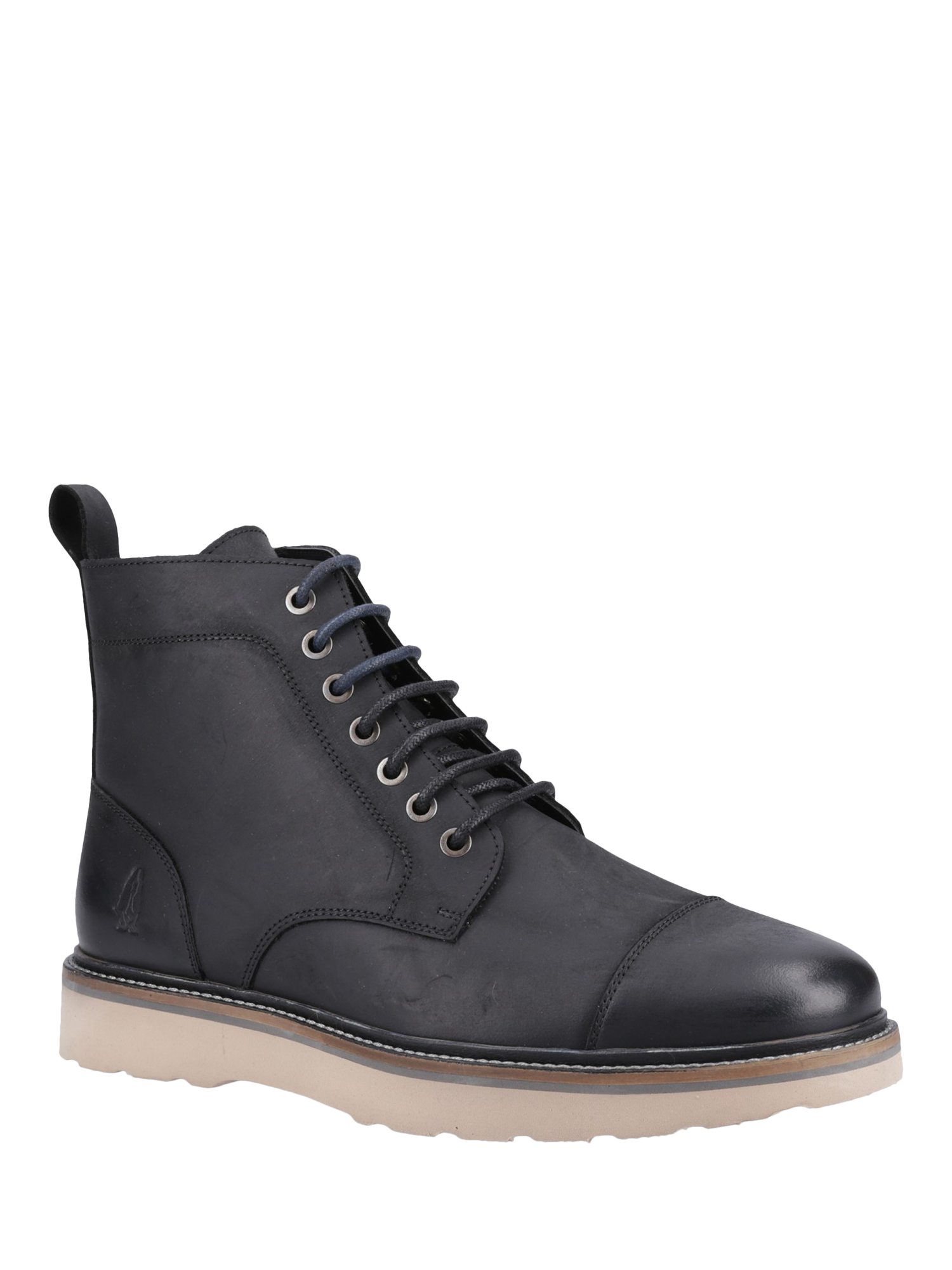 Hush Puppies Milo Leather Lace Up Boots Black