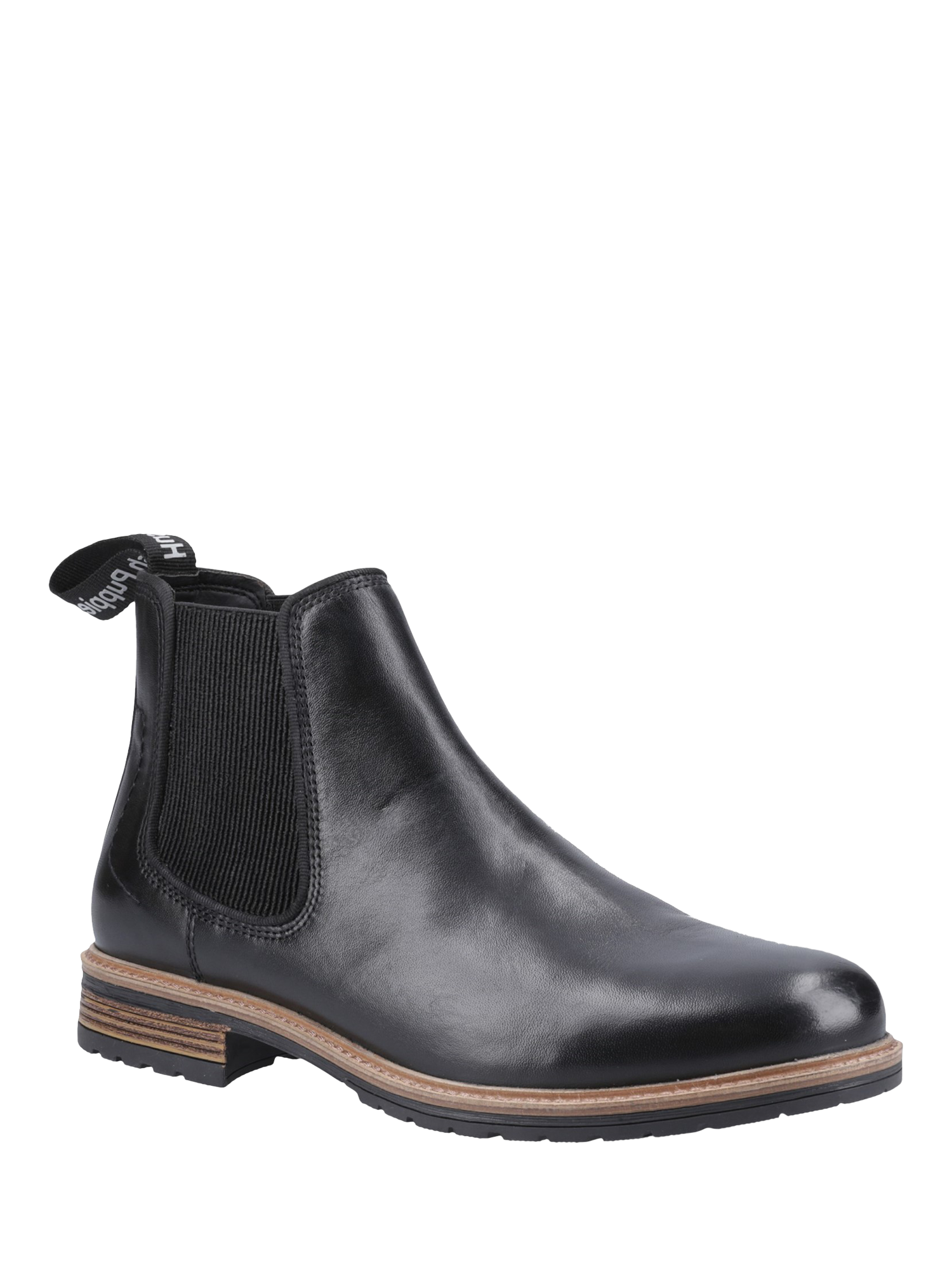 Product image 2 of 4, which shows Hush Puppies Russell Leather Chelsea Boots, Black, 6