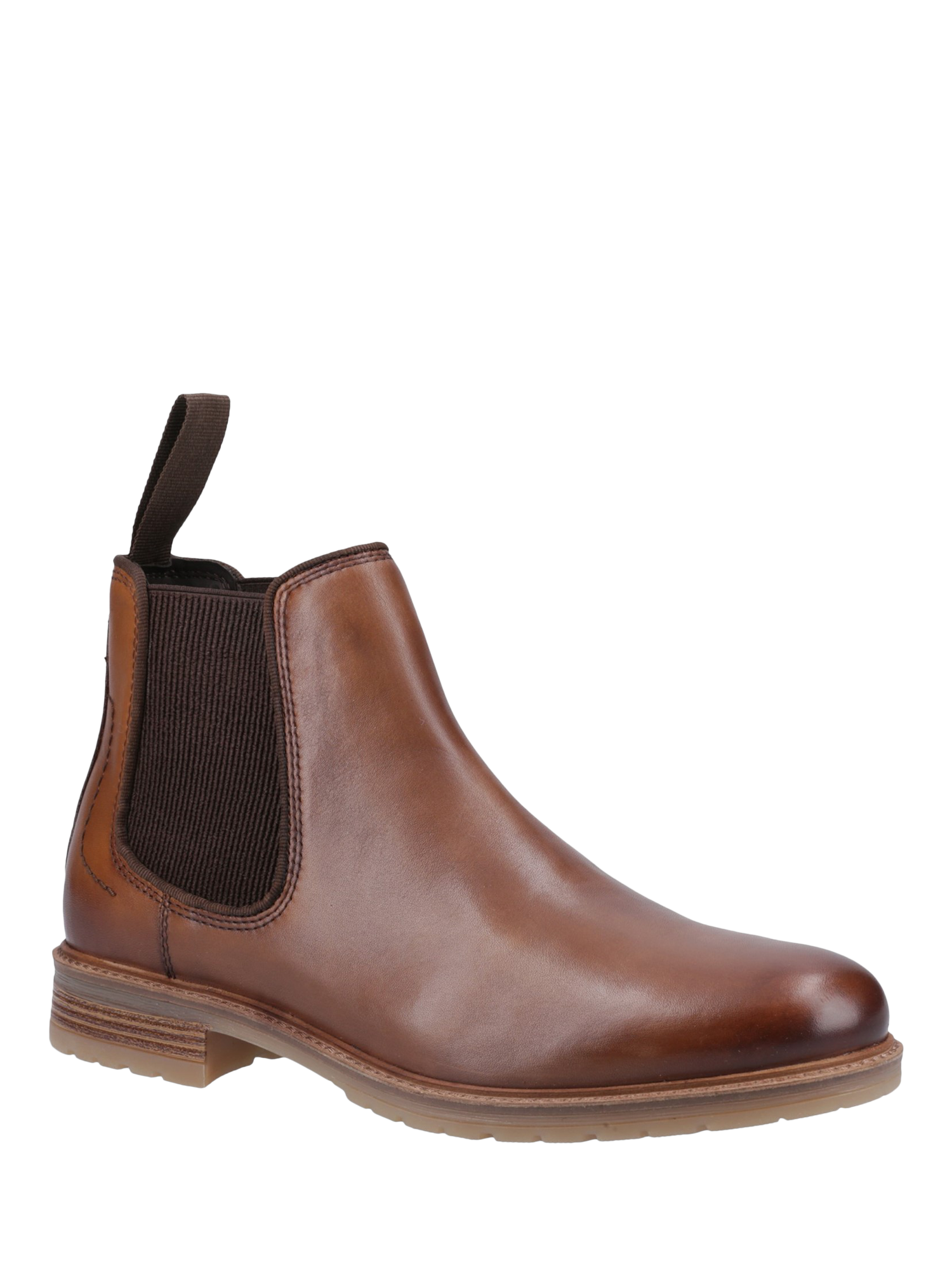Product image 2 of 4, which shows Hush Puppies Russell Leather Chelsea Boots, Tan, 6