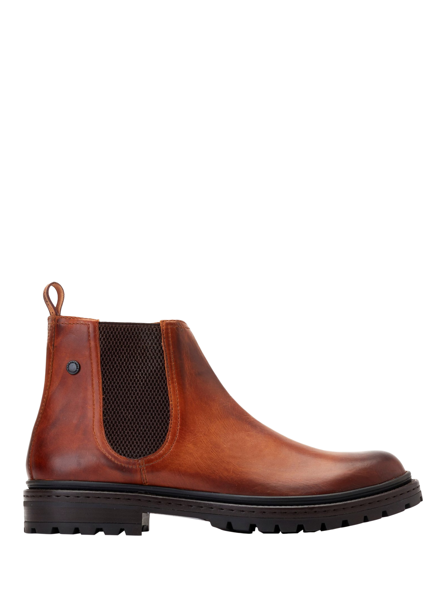 Product image 1 of 5, which shows Base London Walsh Leather Chelsea Boots, Tan, 7