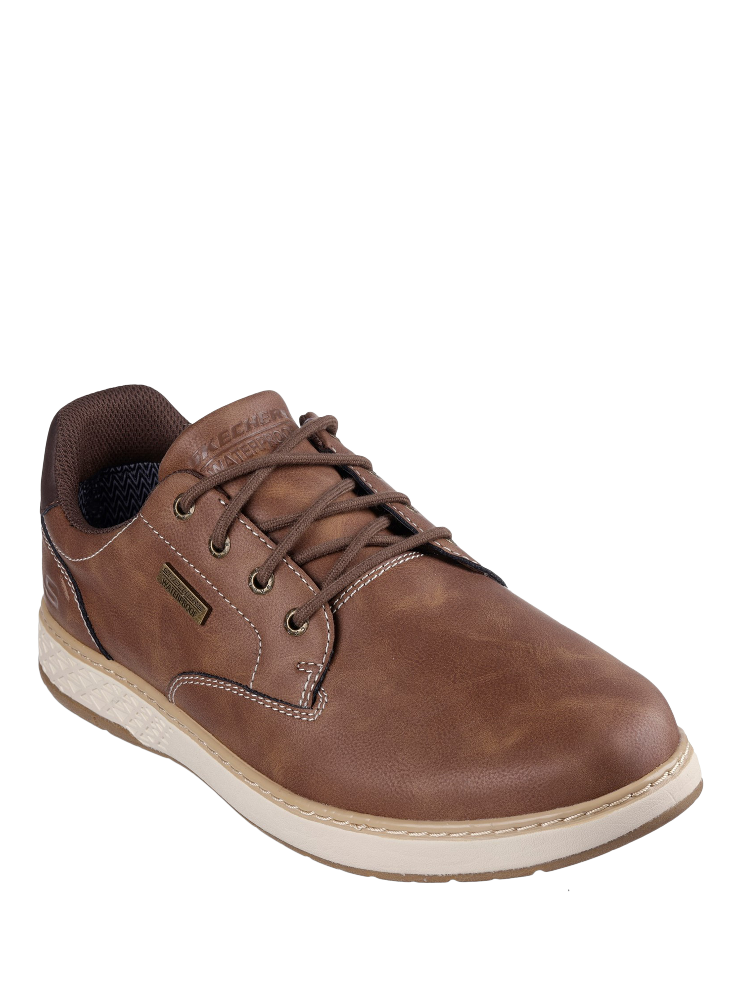 Product image 2 of 4, which shows Skechers Garlan Pryor Relaxed Fit Lace-Up Shoes, Brown, 6