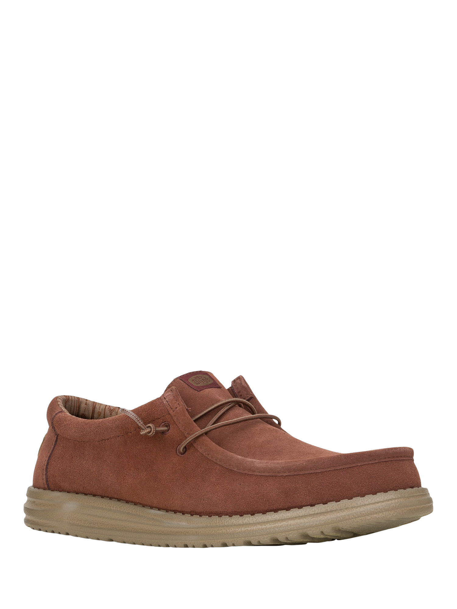 Product image 2 of 5, which shows Hey Dude Wally Suede Moccasins, Dark Brown, 7