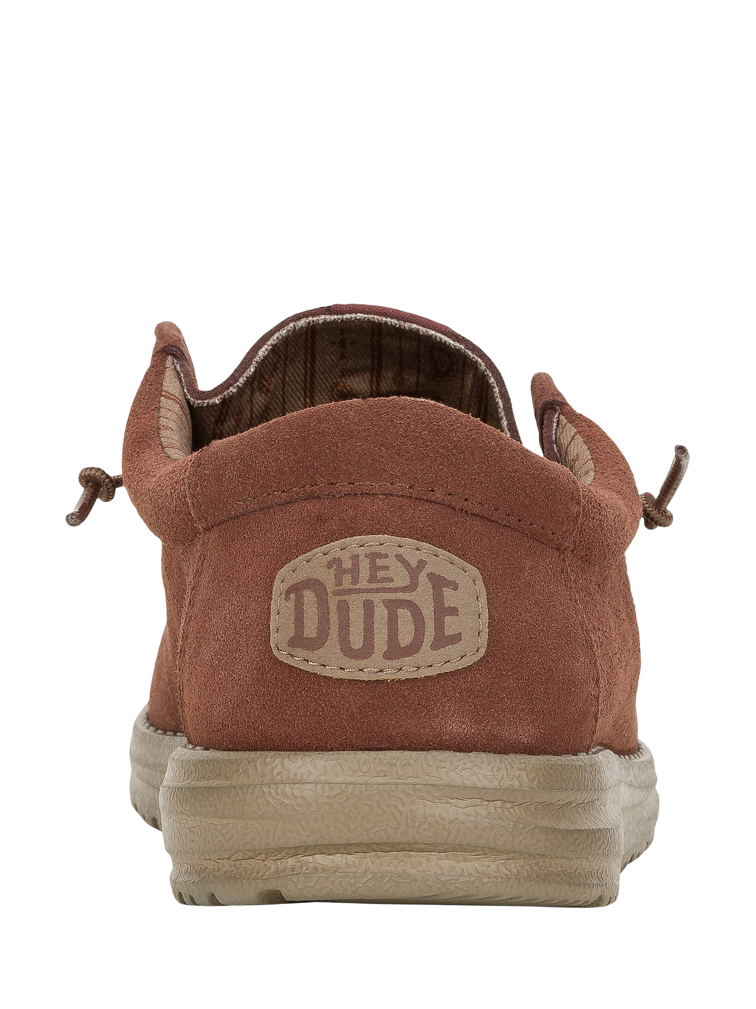 Product image 3 of 5, which shows Hey Dude Wally Suede Moccasins, Dark Brown, 7
