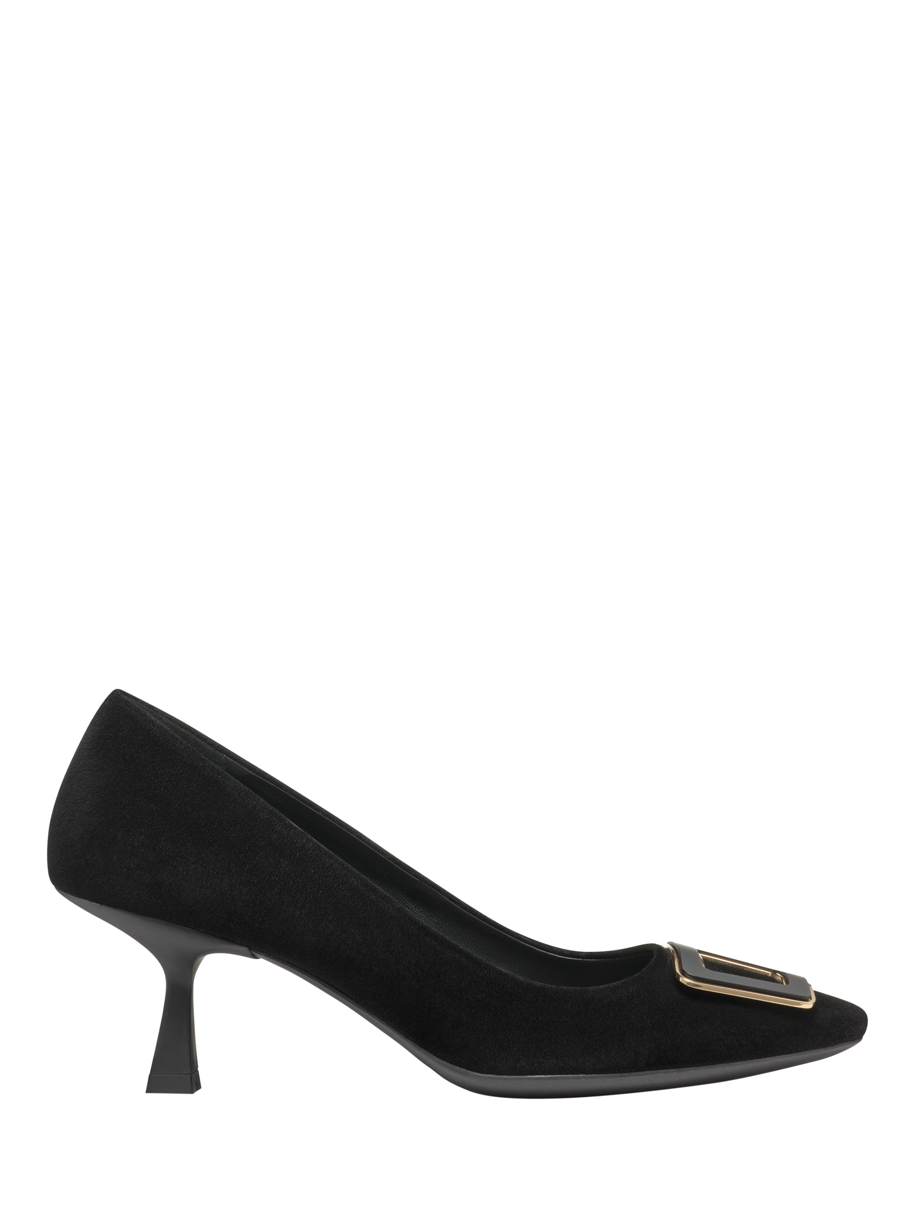 Geox Giselda R Suede Heeled Courts, Black