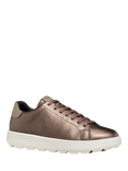 Geox Spherica Ecub-1 Metallic Low Cut Trainers, Taupe