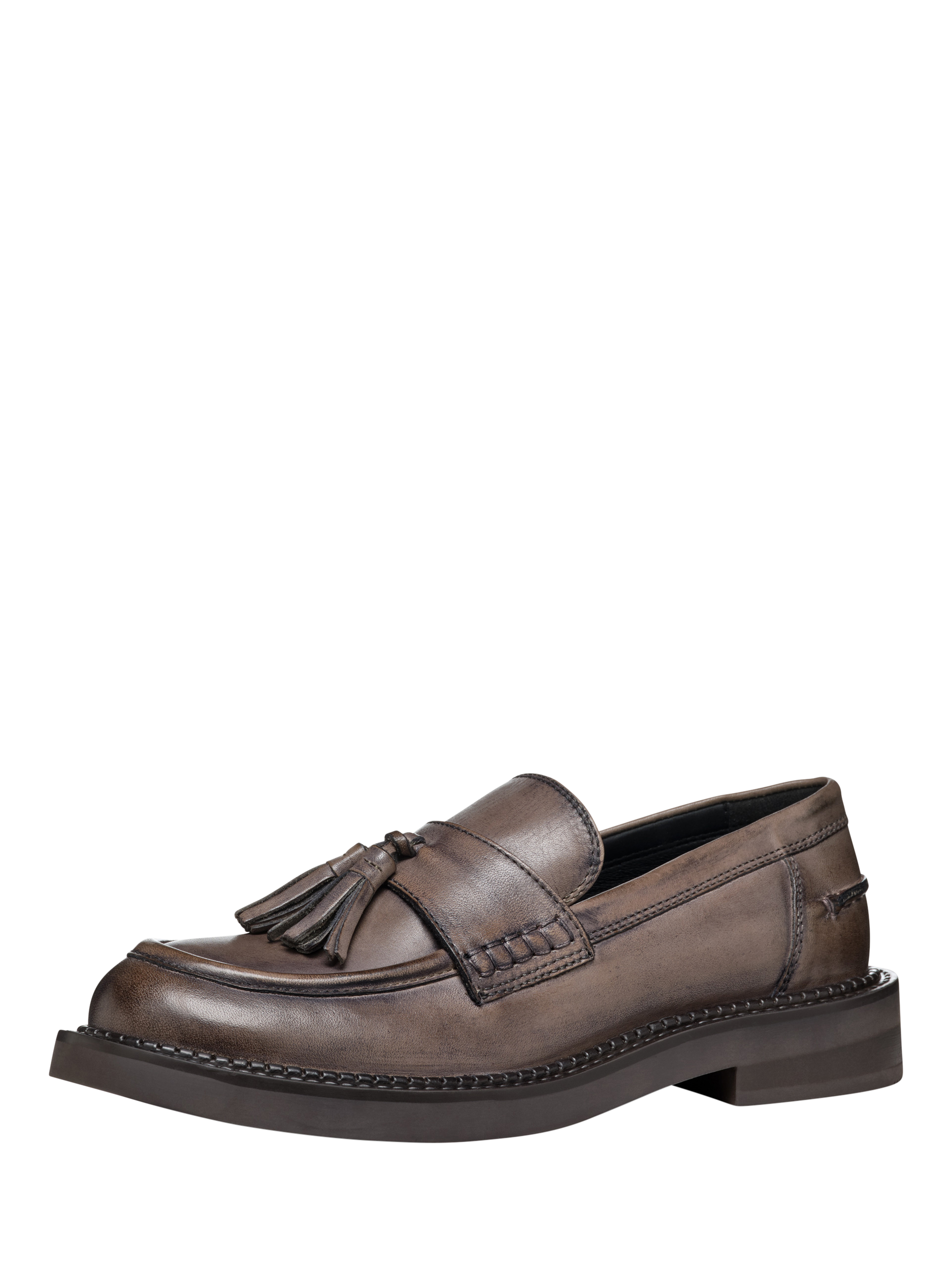 Product image 2 of 7, which shows Geox Serilda Leather Chunky Loafers, Taupe, EU38