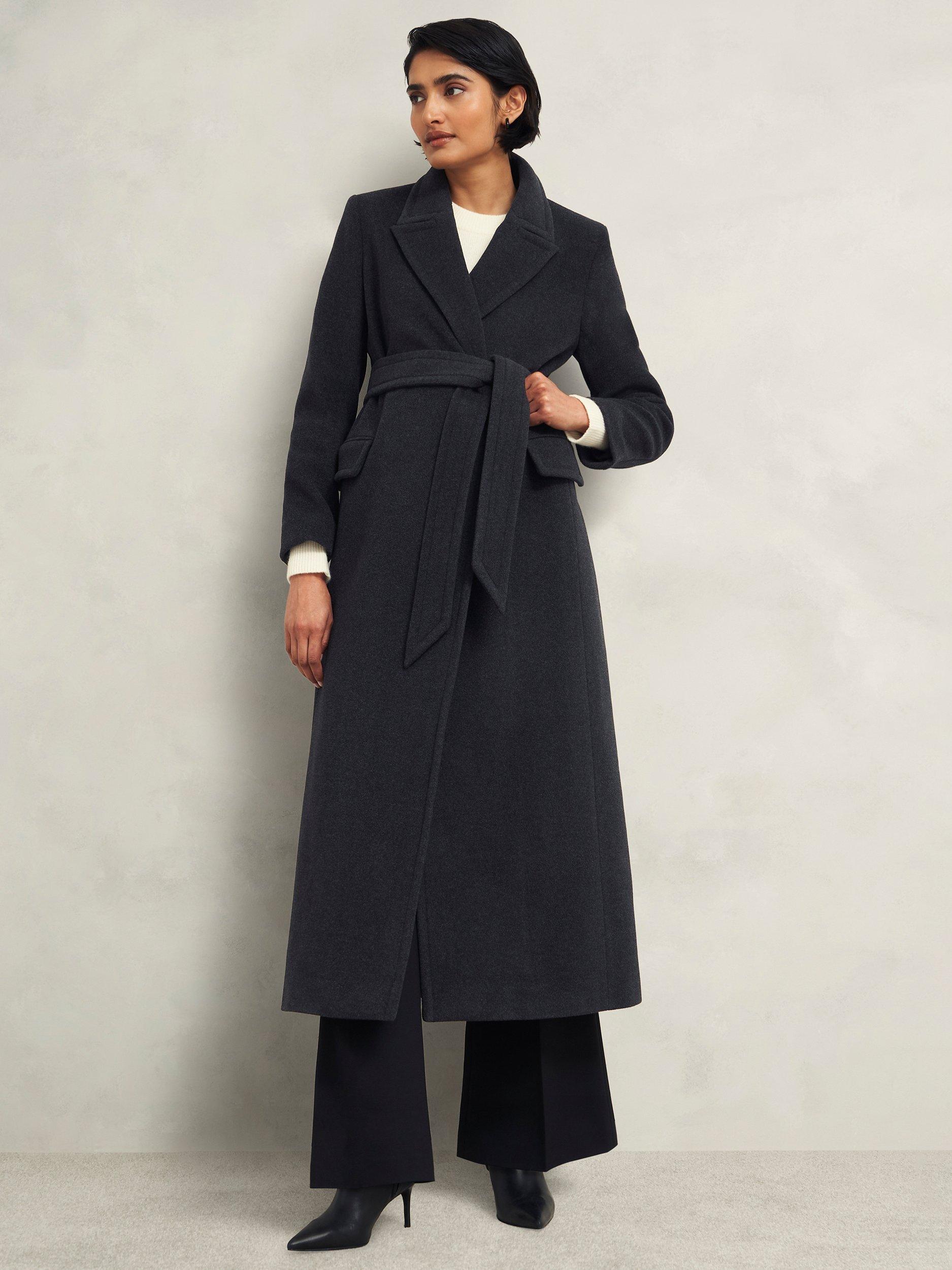 Charcoal wool mix coat best sale
