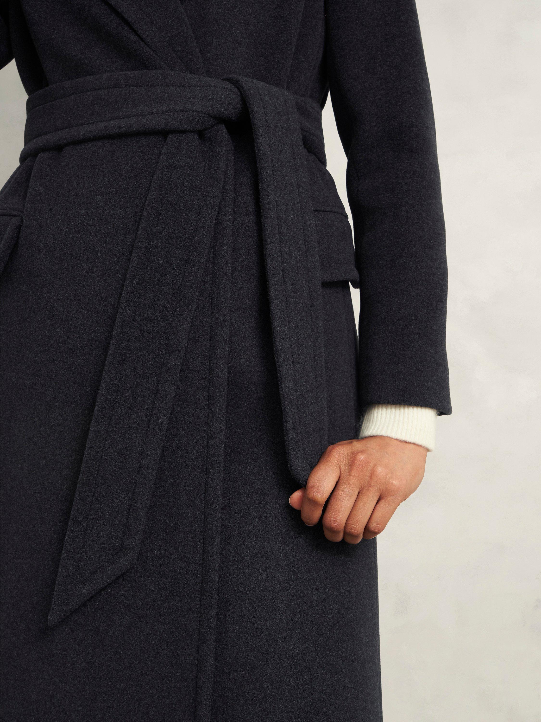 Product image 3 of 7, which shows Hobbs Clarendon Wool Blend Coat, Charcoal, 10