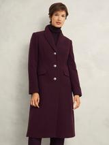 Miss Selfridge Double Breasted Skirted Coat Pale Blue