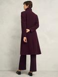 Hobbs Edwina Wool Blend Longline Coat, Wine