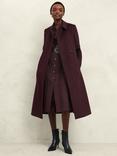 Hobbs Livia Wool Coat, Malbec