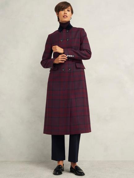 Hobbs Patricia Wool Rich Coat, Pink/Multi, Pink/Multi