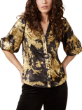 Traffic People Charlie Print Shirt, Black/Gold