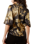 Traffic People Charlie Print Shirt, Black/Gold