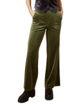 Traffic People High Waist Velvet Corduroy Trousers, Green