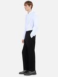 THE KOOPLES Wool Blend Wide Leg Trousers, Black