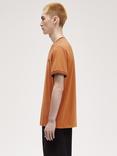 Fred Perry Twin Tipped T-Shirt, Marmalade/Black