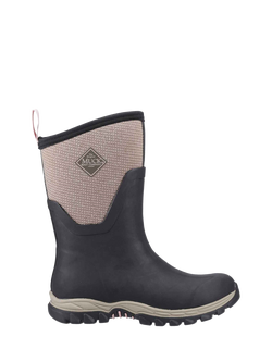 Muck Arctic Sport II Mid Wellington Boots, Olive/Herringbone, Black/Tweed