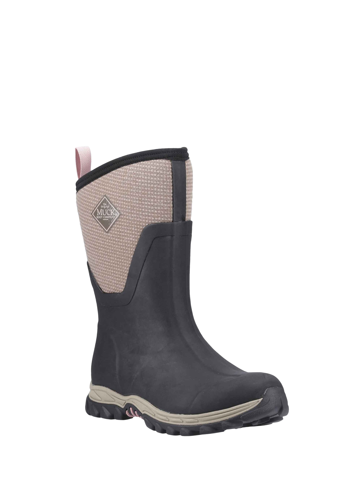 Product image 2 of 5, which shows Muck Arctic Sport II Mid Wellington Boots, Black/Tweed, 3