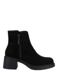 Hush Puppies Adele Suede Block Heeled Ankle Boots, Black