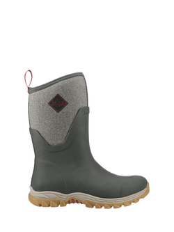 Muck Arctic Sport II Mid Wellington Boots, Olive/Herringbone, Olive/Herringbone