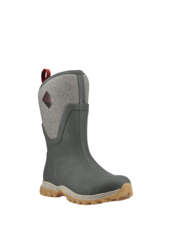 Muck Arctic Sport II Mid Wellington Boots, Olive/Herringbone - view 2, Olive/Herringbone