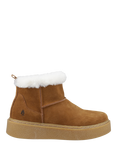 Hush Puppies Becca Suede Faux Fur Lined Ankle Boots, Tan