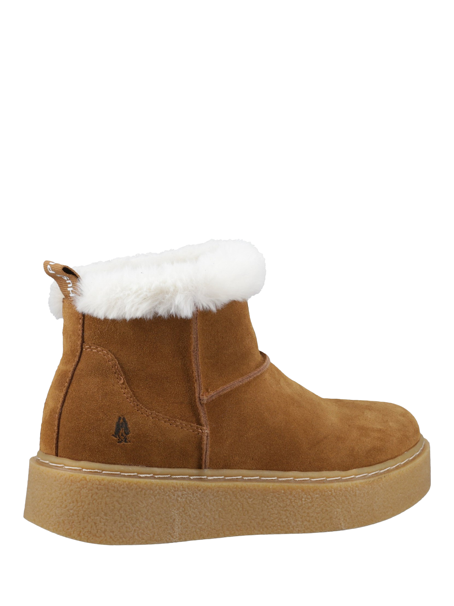 Hush Puppies Becca Suede Faux Fur Lined Ankle Boots Tan