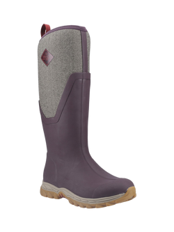 Muck Arctic Sport II Tall Wellington Boots - view 2, Wine/Herringbone