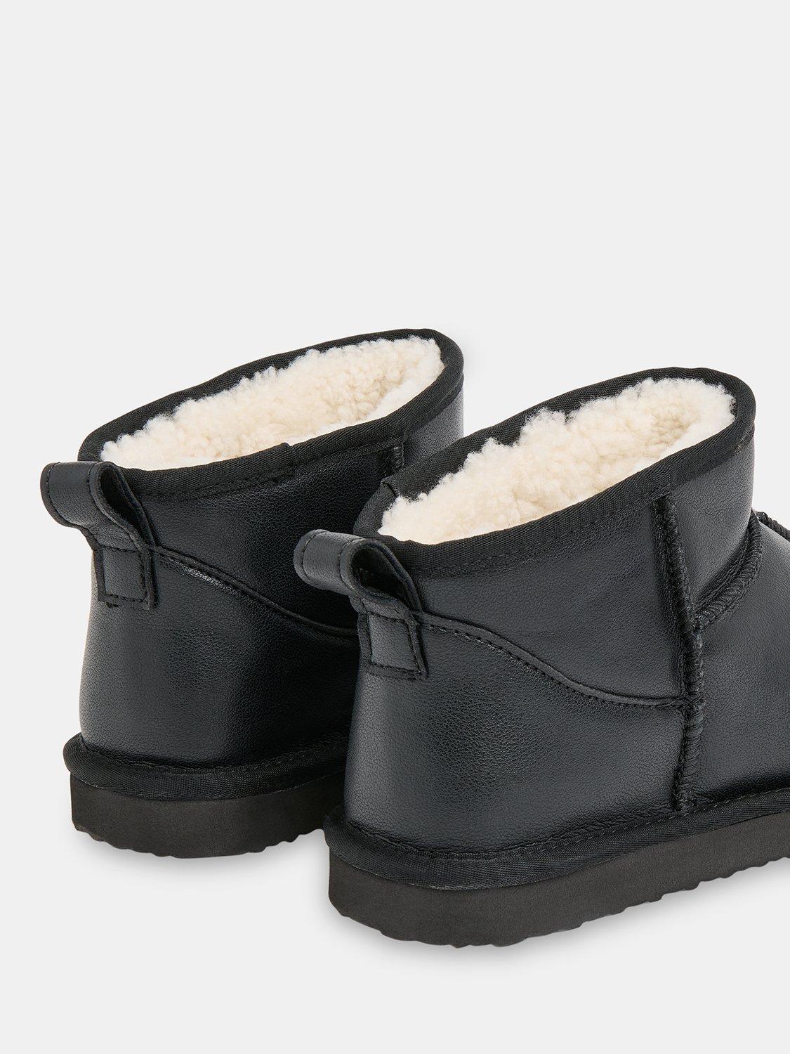 Product image 3 of 4, which shows Whistles Mable Leather Slipper Boots, Black, 3