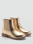 Mango Kids' Rita Metallic Ankle Boots, Gold