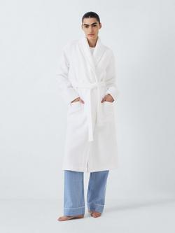 John Lewis Spa Waffle Dressing Gown, White, White