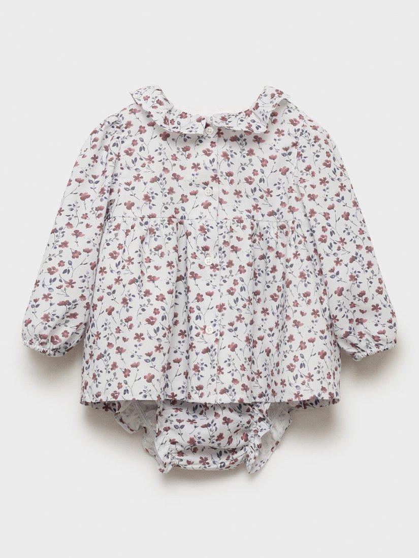 Mango Baby Dakota Floral Dress & Bloomers Set, Multi
